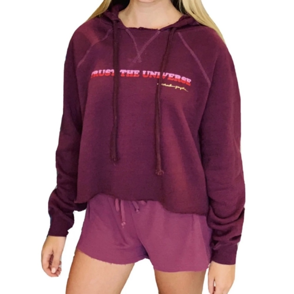 Spiritual Gangster Trust Stella Rocker Women’s Maroon Hoodie Size XS